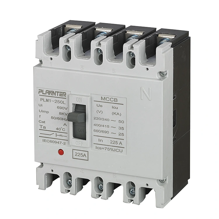 AC 4 পোল মোল্ডেড কেস সার্কিট ব্রেকার 225A
